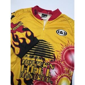 Hotter'n Hell Hundred 100 Louis Garneau 3/4 Zip Cycling Jersey XL Stretch Pocket